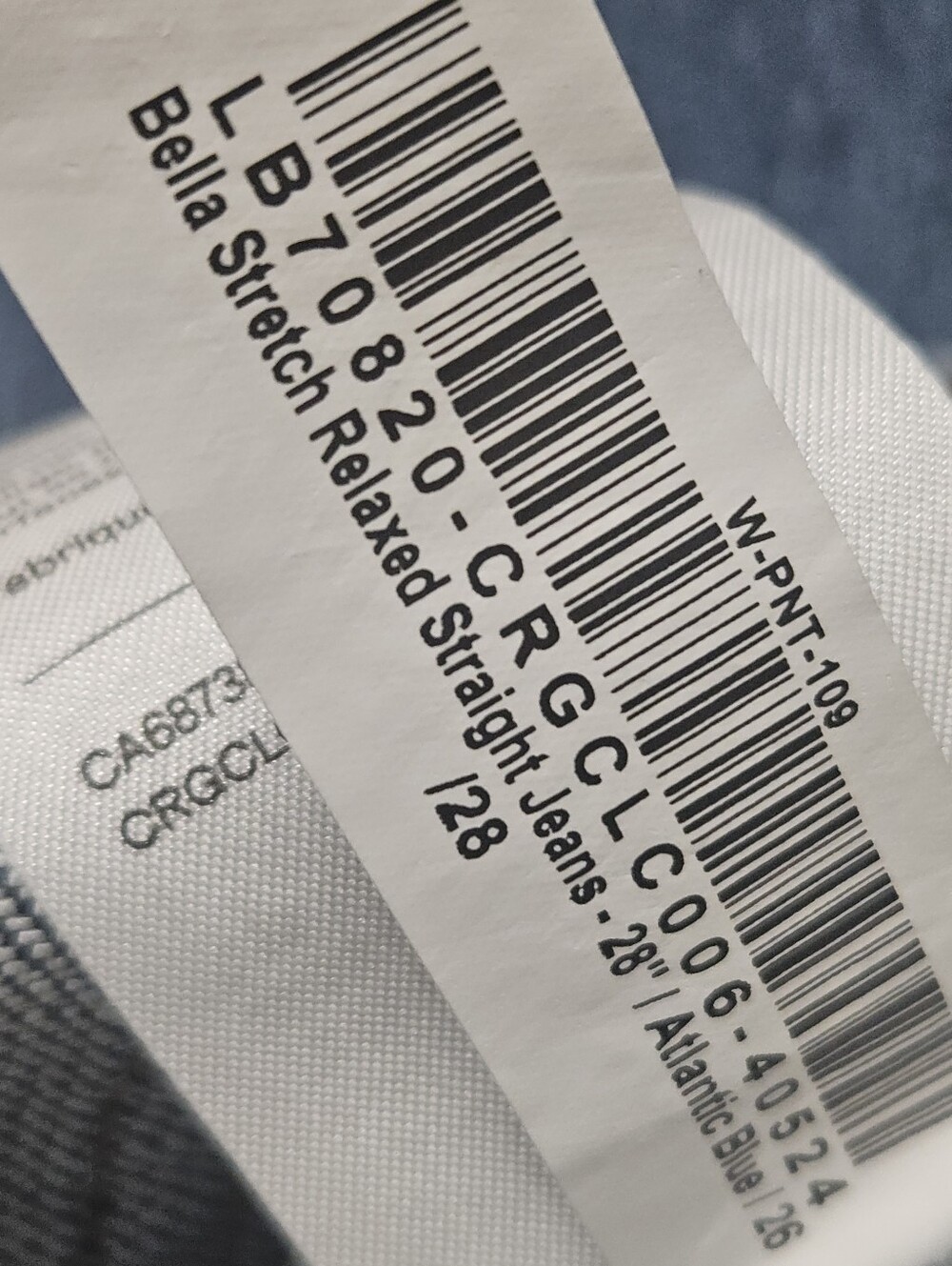 QUINCE BELLA STRETCH RELAXED STRAIGHT JEANS ATLANTIC BLUE 26 - Picture 15 of 15